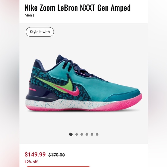 Men’s Nike ZOOM LeBron NXXT Gen Amped - South Beach Colorway basketball shoes - Picture 9 of 9